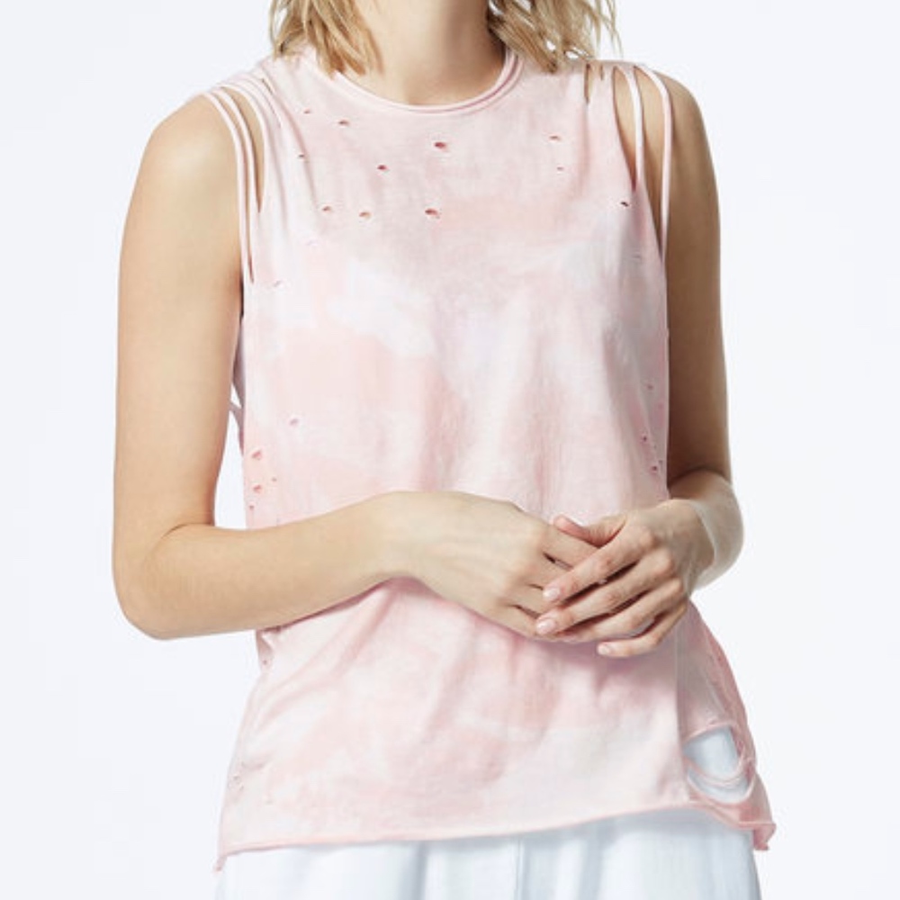 The Laundry Room colder muscle tank pink tie dye